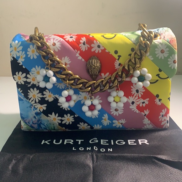KURT GEIGER LONDON FLORAL RAINBOW SMILEY B… - Picture 11 of 16